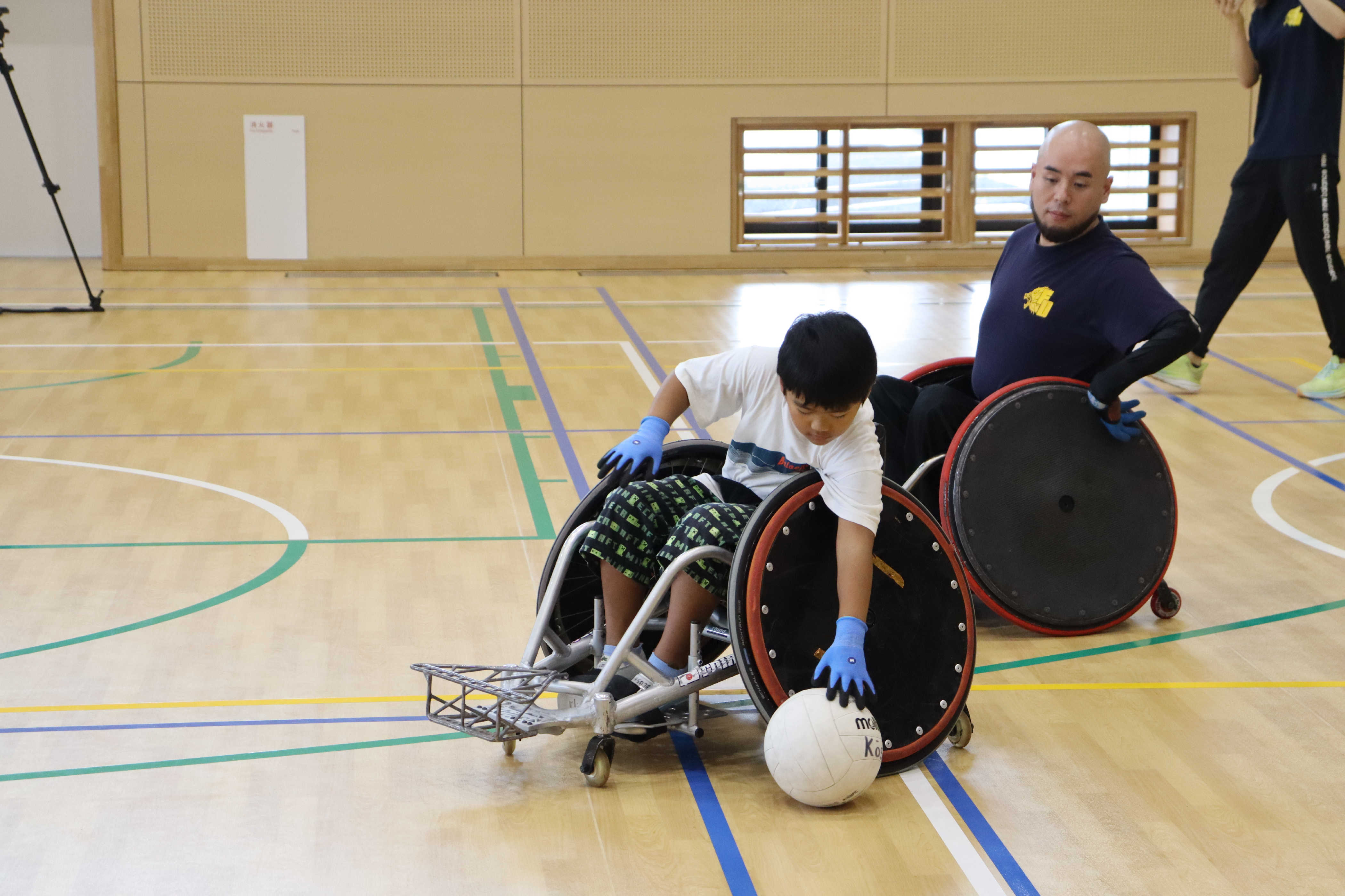 写真:車いすラグビー（体験会）